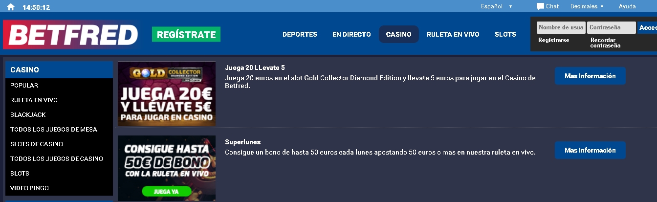 Promociones de Casino